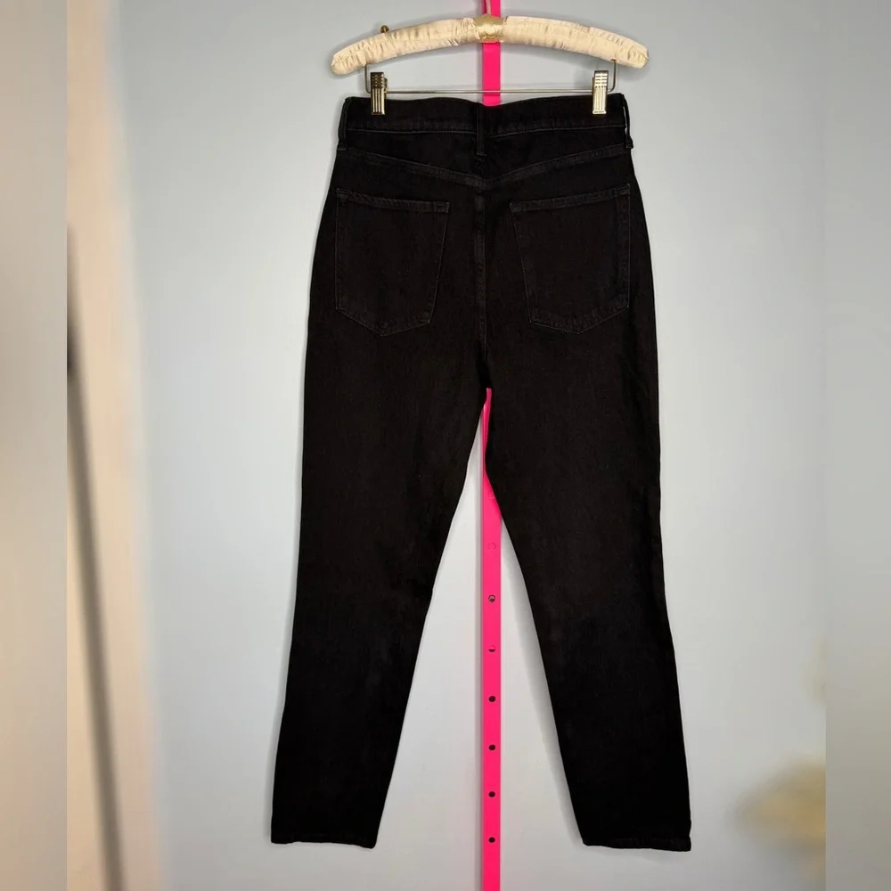 Banana Republic Premium Denim Ultra High Rise Slim Fit Black Jeans 30 Long